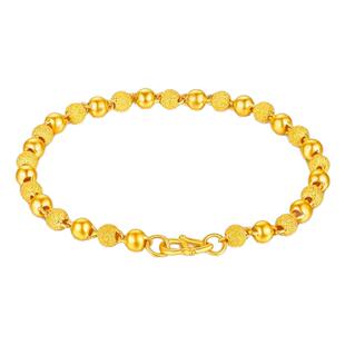 越南沙金项链男士仿真24镀黄金链子不掉色圆珠链子霸气个性饰品