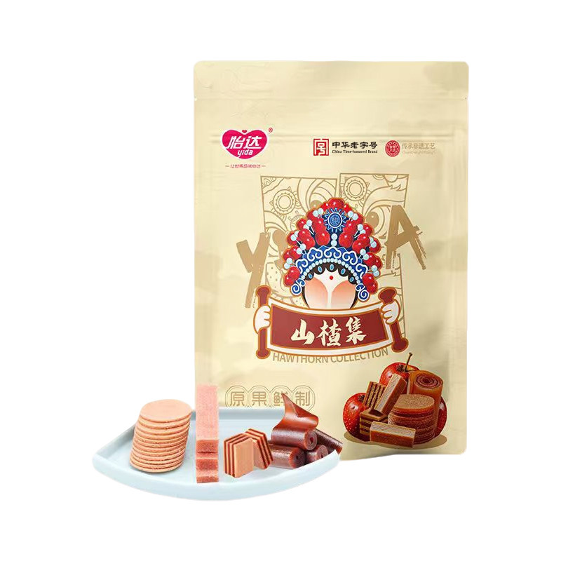 怡达山楂集500g蜜饯果脯夹层汉堡山楂片条卷特产零食休闲小吃食品