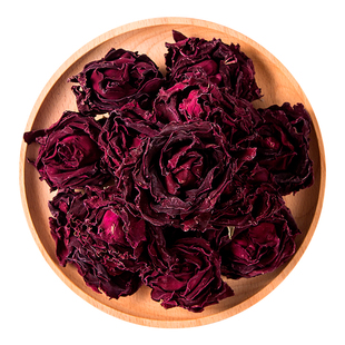 南兮nancy 云南冻干墨红玫瑰花茶干花大朵无硫熏搭配黑枸杞桑葚干