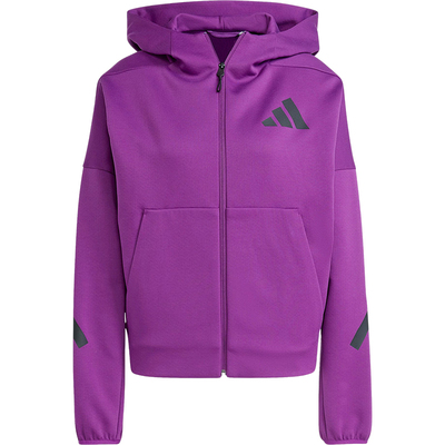 阿迪达斯女士户外连帽短裤外套