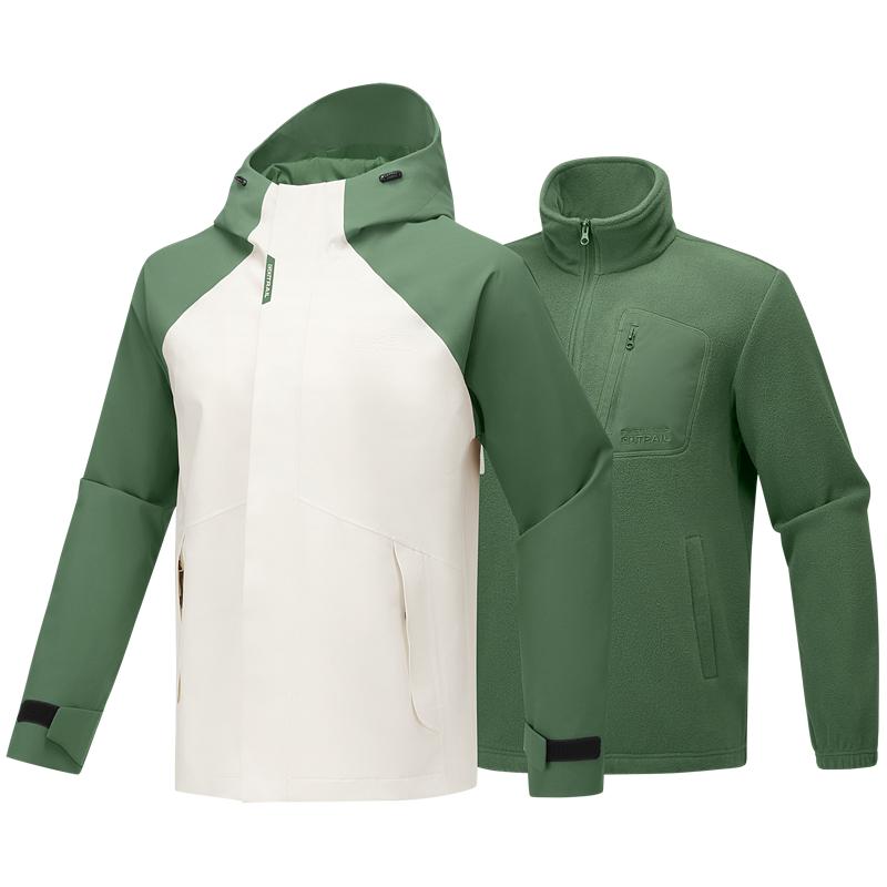 斯凯奇魔方冲锋衣2025秋冬男女款三合一专业防水透气耐磨运动外套