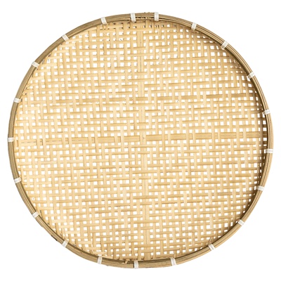 手工竹编竹制品有孔竹筛子