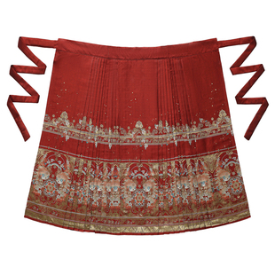 青殿下原创新款拜年服成人汉服女冬装云肩红色马面裙新年明制婚服