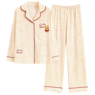 2026年新款睡衣女春秋款纯棉长袖开衫韩版秋冬季可外穿家居服套装