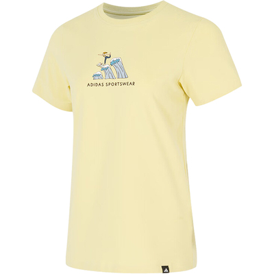 阿迪达斯女士针织套头休闲短袖