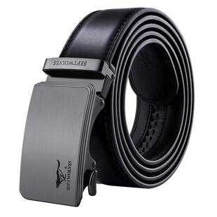 七匹狼男士真皮皮带2026新款简约牛皮裤腰带礼物商务品牌爸爸裤带