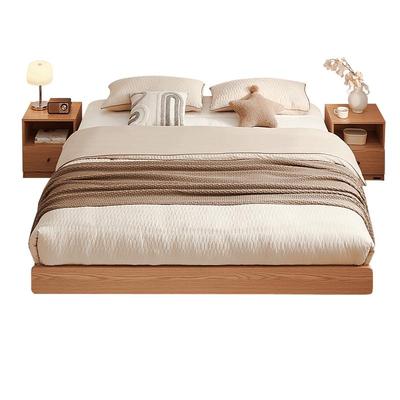 全友家居原木风悬浮床无床头灯带