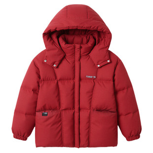 女童棉服冬季加厚2025新款韩版中大童羽绒棉保暖棉衣年服红色童装