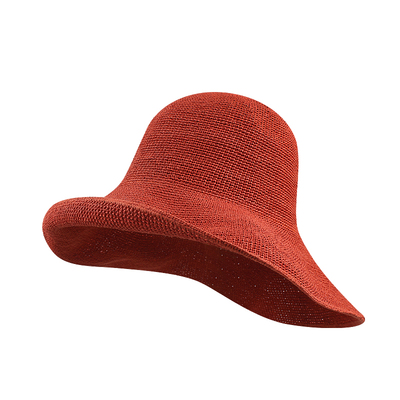 ROUIIEFAO草帽手工细钩针大檐