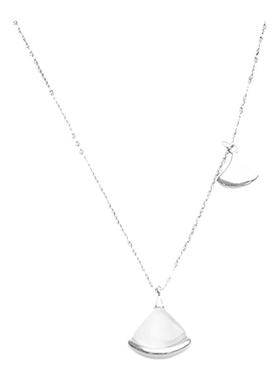 气质贝母扇形项链简约小众设计感