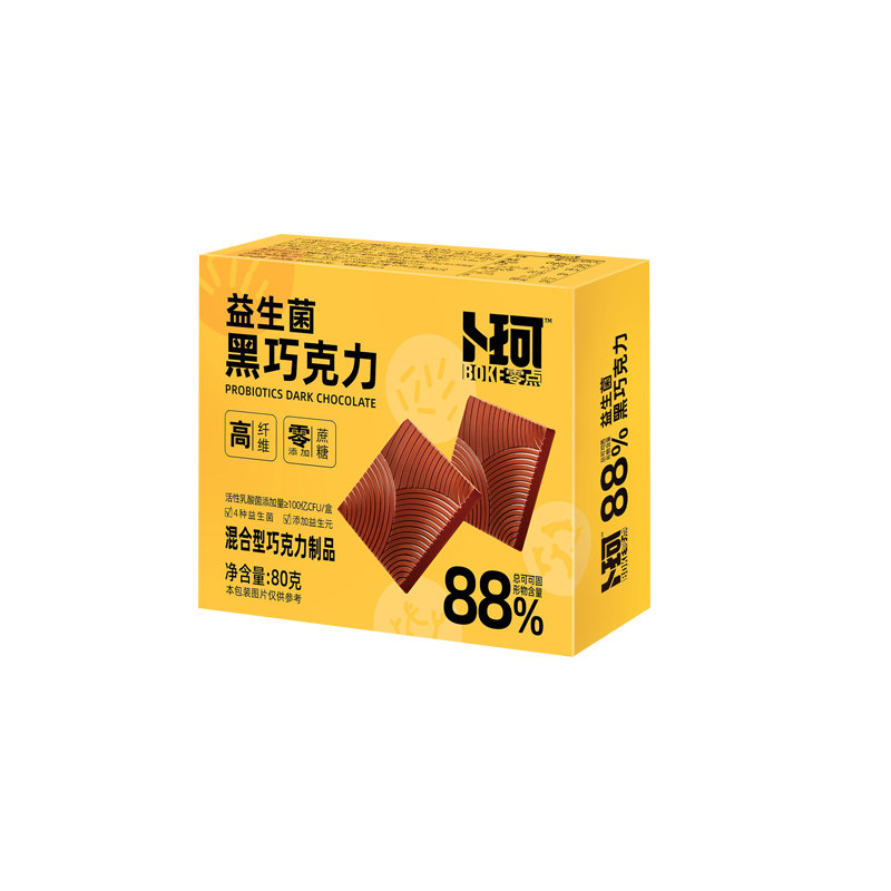 卜珂纯可可脂益生菌黑巧克力薄片