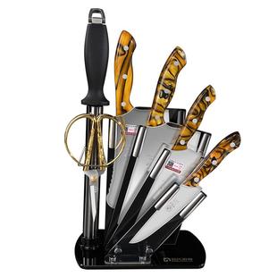 邓家刀套装菜刀家用亚克力七件套厨刀大足龙水切菜刀厨房组合刀具