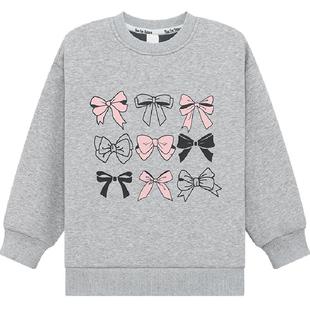 左西女童加绒加厚卫衣冬季2025新款女孩冬装上衣长袖洋气保暖秋冬