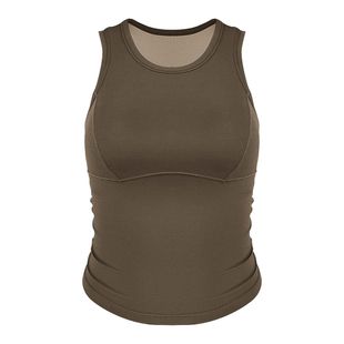 瑜伽服背心女带胸垫防震跑步运动内衣网球羽毛球训练健身文胸上衣