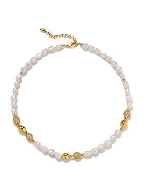 安铂洛利珍珠串珠锁骨链