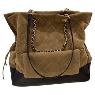 CHARLES&KEITH小CK2-30782756大容量绒面托特包双肩包油蜡皮单肩