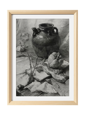 简约素描A3A4装画框海报拼图相框