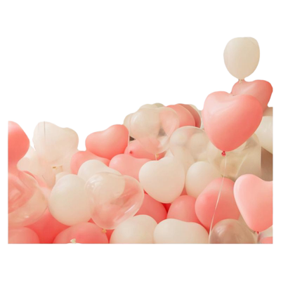 心形气球堆装饰布置气球