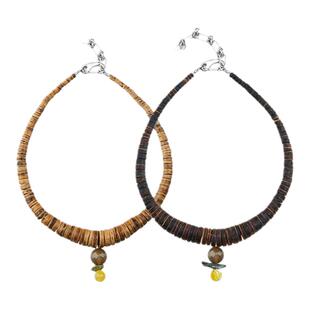 赵小棠同款 iranlon自然论椰壳过渡项圈女复古高级感串珠首饰原创