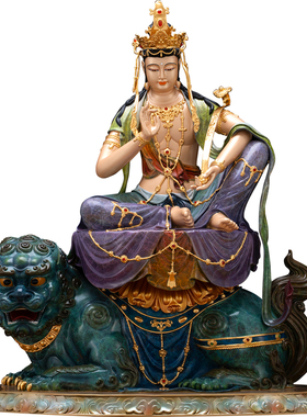 纯铜高温着色工艺文殊普贤菩萨