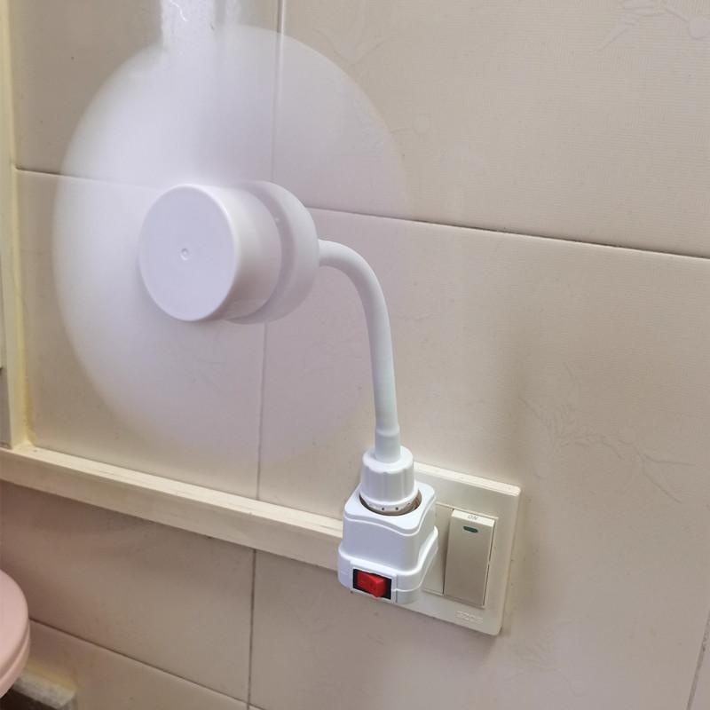 家用小旋风插座风扇厨房卫生间浴室厕所墙壁免打孔吊挂式风扇静音