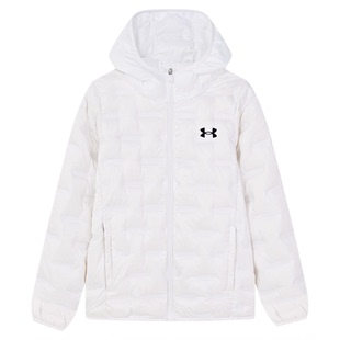 安德玛童装秋冬儿童羽绒服轻薄防泼水短款鸭绒男女童保暖连帽外套