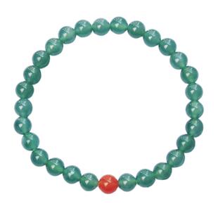 天然翡翠A货冰种蓝水圆珠手串高级感女款小清新简约玉石手链