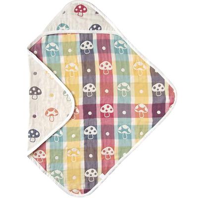 日本Hoppetta蘑菇六层纱襁褓抱被