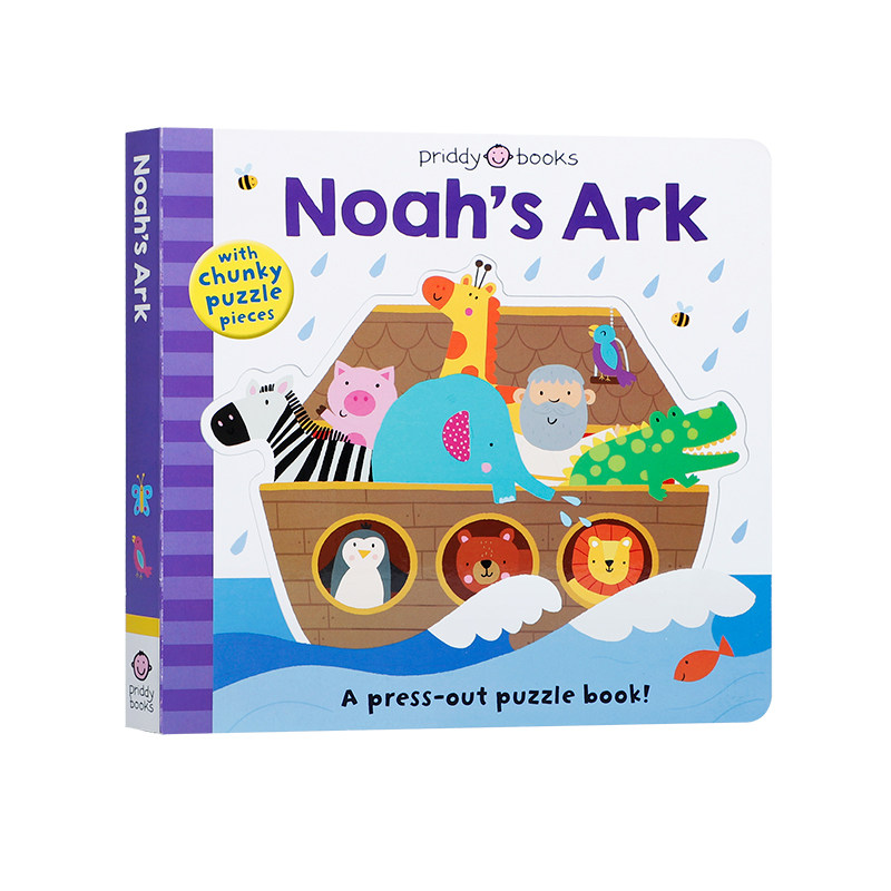原版Puzzle and Play: Noah's Ark诺亚方舟 低幼儿童英语启蒙认知绘本图画书 亲子互动早教故事书 撕不烂纸板书正版进口童书
