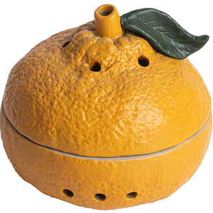 橘子大吉大利陶瓷盘香炉家用室内香薰炉沉香檀香艾草丑橘香炉摆件