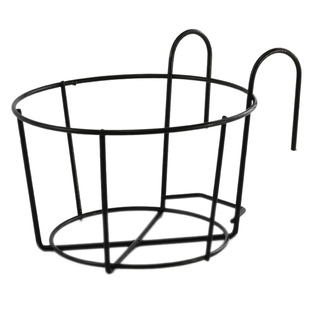 阳台花架挂式露台栏杆置物铁艺架子多肉绿植盆栽圆形悬挂花盆挂架