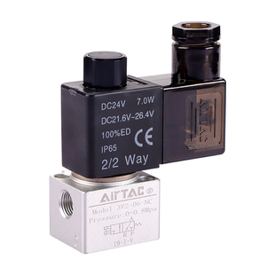 亚德客电磁阀3V206NCB/3V206/3V208NCBI/3V208NOAI/3V308三位两口