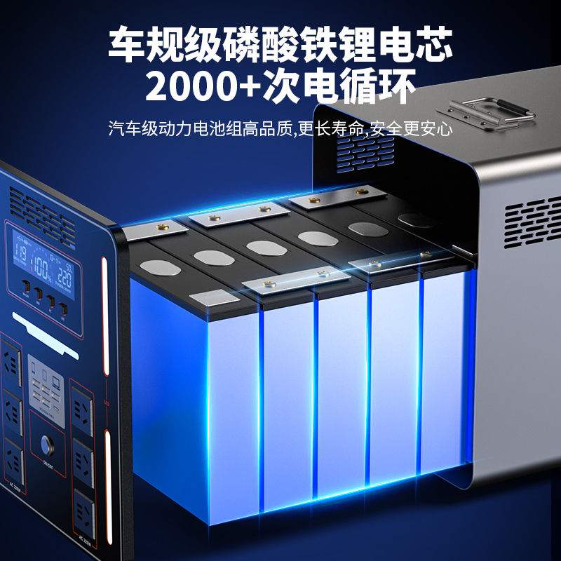 220V移动电源太阳能光伏发电机大容量家用户外照明手机充电小电器