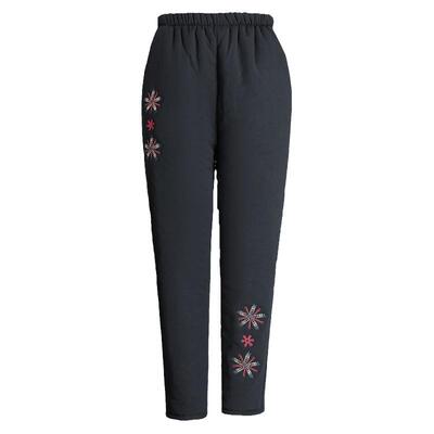 绣花棉裤时尚夹棉防寒保暖棉裤