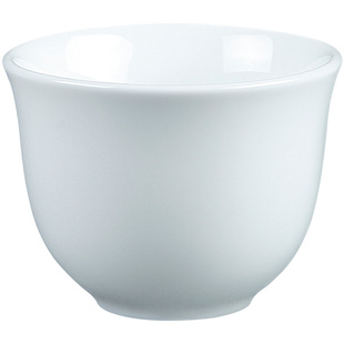 茶杯陶瓷家用主人杯白瓷大号喝茶杯功夫茶具茶盏纯白色金钟杯酒杯