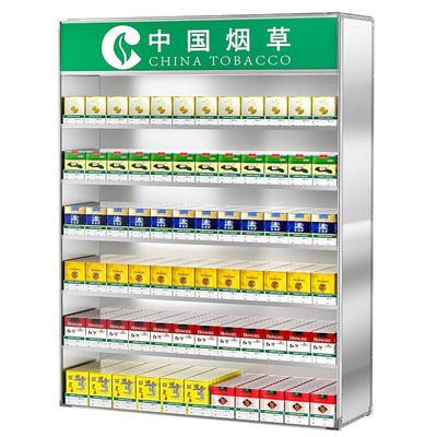 推拉门铝合金带锁烟柜实心隔层