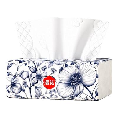 漫花抽纸国风纸巾餐巾纸擦手面巾纸家用纸抽