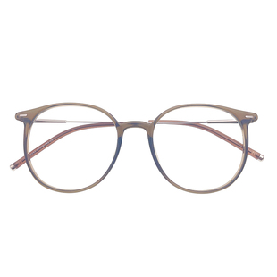 日系茶色超轻眼镜框镜架女素颜圆形一体方圆脸镜框男可配近视镜片