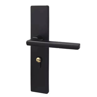 房门锁家用通用型卧室内门黑色锁具静音老式面板锁锁没用旧门换锁