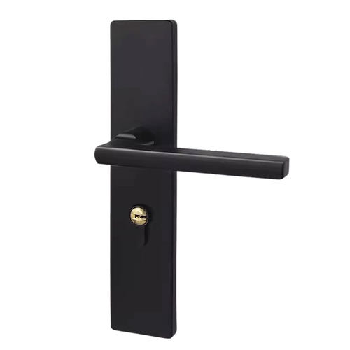 房门锁家用通用型卧室内门黑色锁具静音老式面板锁锁没用旧门换锁