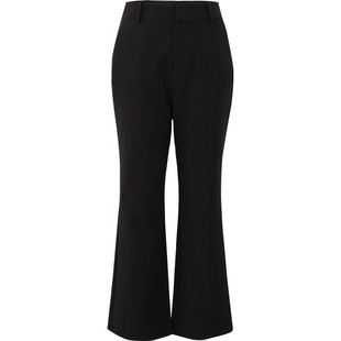 娅丽达黑色九分微喇裤女2026夏季新款休闲西装裤子修身显瘦喇叭裤