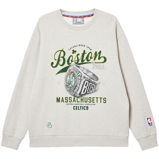 杰克琼斯NBA联名男装卫衣秋冬新款印花舒适纯棉圆领上衣225333131