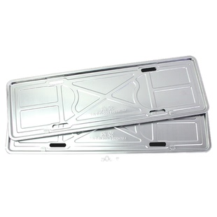 新交规车牌架鼎安不锈钢加厚托盘汽车电动车牌照框车管所邮政款