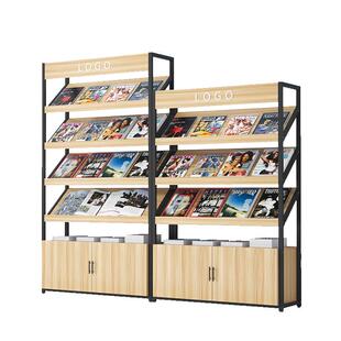 报纸报刊架宣传册资料置物架落地展会办公室杂志图书架斜面展示架