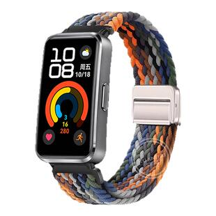 适用华为手环10表带新款11磁吸11pro闪扣编织尼龙回环band9腕带运动智能手环九代高级时尚男女生原装接口配件