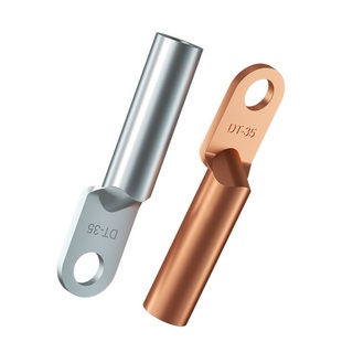 DT铜鼻子紫铜堵油接线端子国标镀锡线耳16/25/35/50/70/95平方