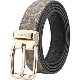 金利来新款复古时尚皮带女简约休闲女式腰带PVC印花牛仔裤带