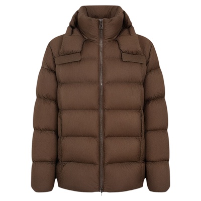 咖啡色90白鹅绒2025冬新款羽绒服