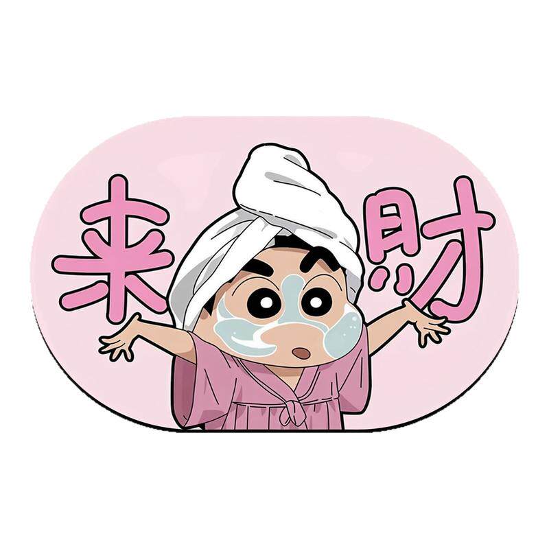 可爱卡通椭圆硅藻泥地垫小新浴室浴缸吸水防滑脚垫玄关耐脏地垫