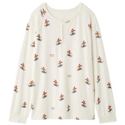 gelato pique25秋冬新品男睡衣滑雪小熊满印长袖T恤PMCT255255